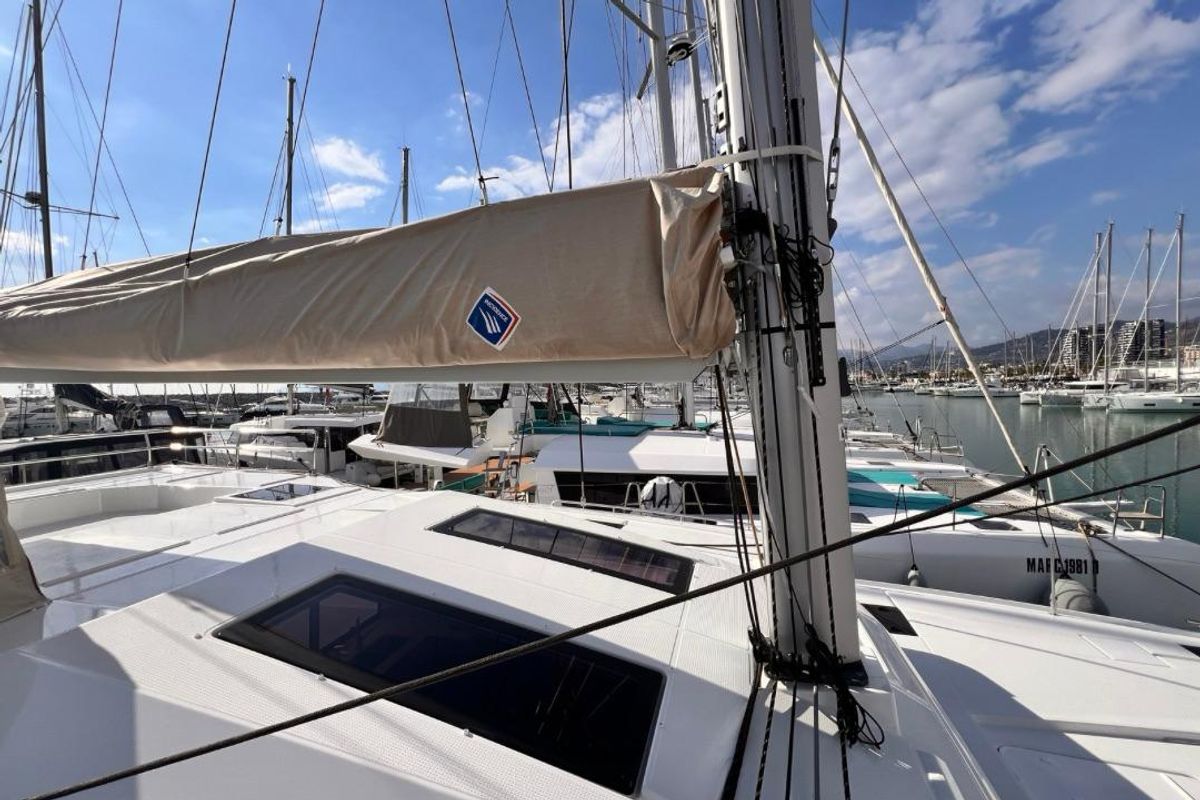 Nami, a Fountaine Pajot Elba 45 catamaran at Salerno, Italy