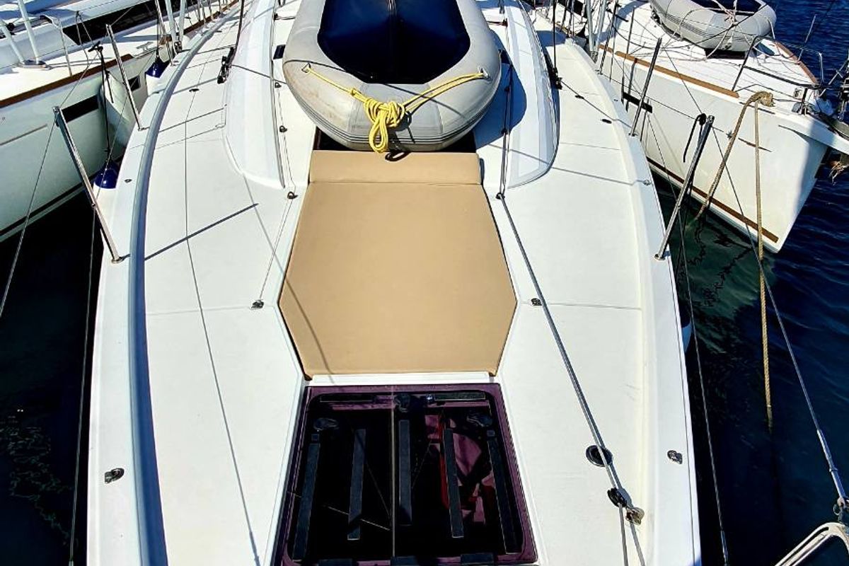 Head on Magic Angel, a Jeanneau 54 sailboat at Municipal Unit of Rhodes, Greece