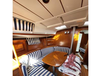 Salon of Armenistis, a Beneteau Oceanis 393 sailboat at Athens, Greece