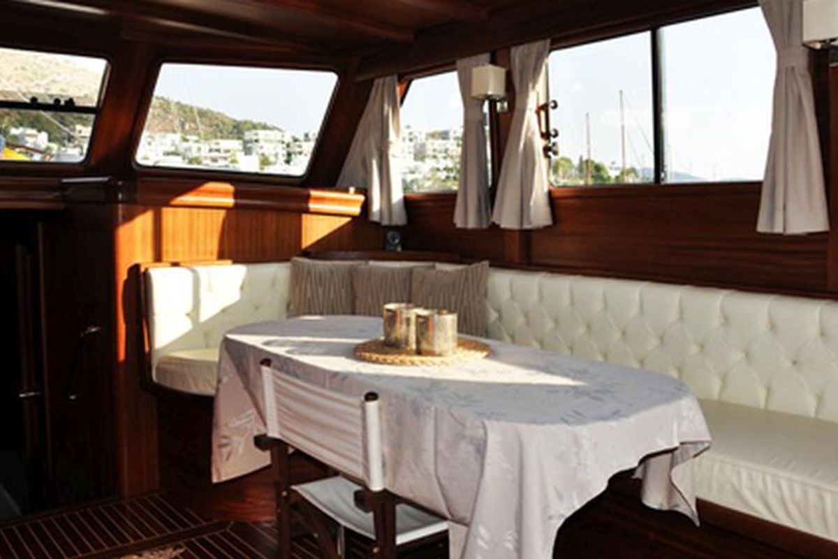 Salon of Neptun, a Custom Made Neptun yacht at Bodrum, Turkey