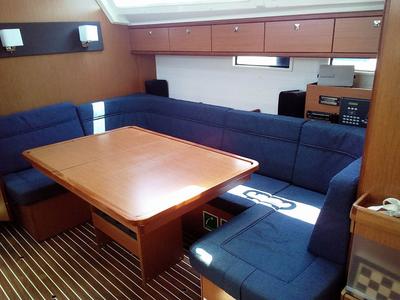 Salon of Delos, a Bavaria Cruiser 46 sailboat at Gouvia, Greece