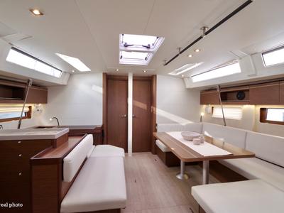 Salon of Jack, a Beneteau Oceanis 51.1 sailboat at Cannigione, Italy