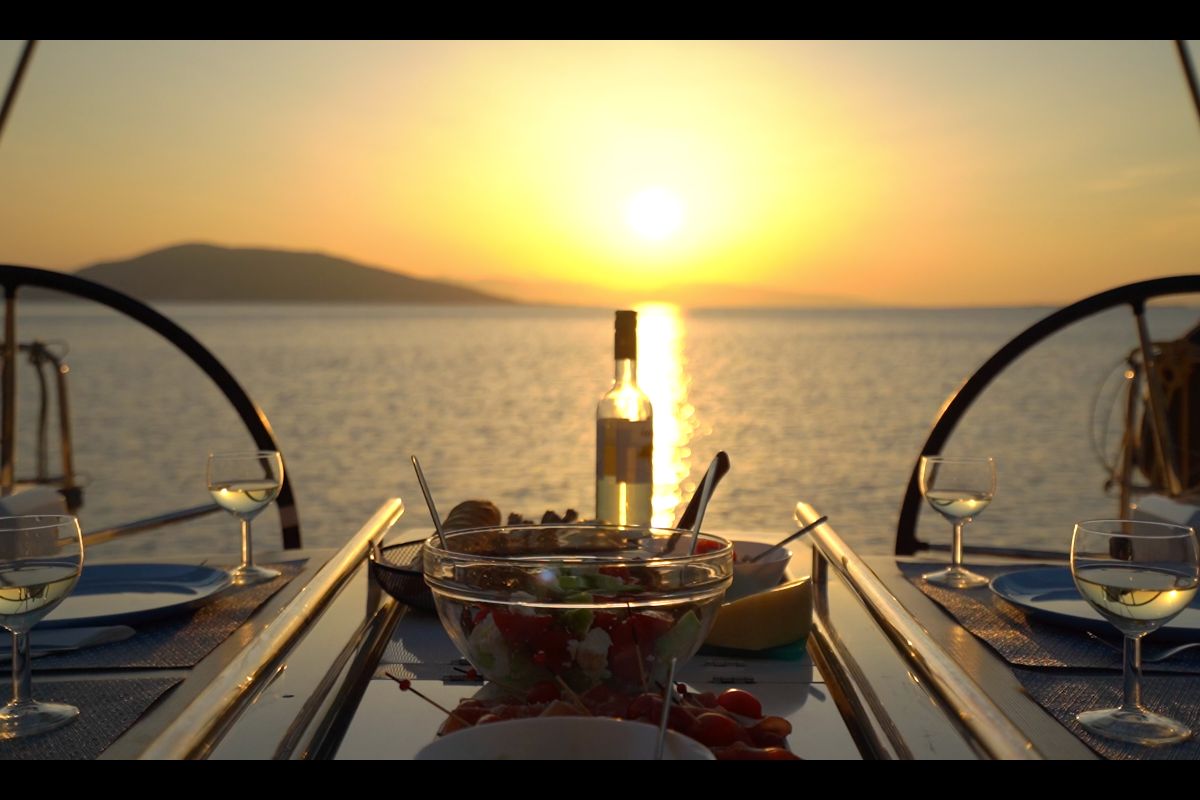 Deck of Salt Shaker, a Beneteau Oceanis 41.1 sailboat at Kos, Greece