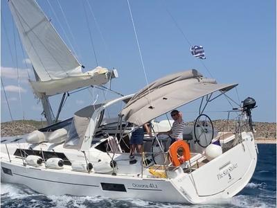 Exterior view of Salt Shaker, a Beneteau Oceanis 41.1 sailboat at Kos, Greece