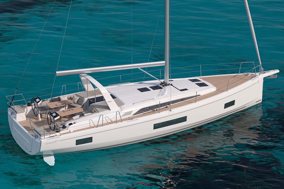ARENA, a Beneteau Oceanis 47 sailboat at Kos, Greece