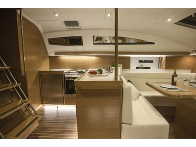 Galley of Popaj, a Elan Impression 45 sailboat at Zadar, Croatia