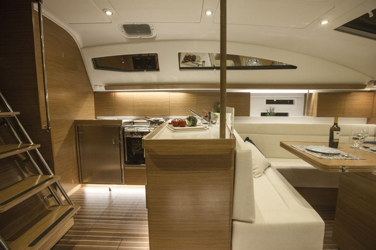 Galley of Popaj, a Elan Impression 45 sailboat at Zadar, Croatia