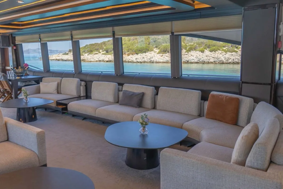 Salon of Den Den, a Gulet Luxury Motor Yacht yacht at Bodrum, Turkey