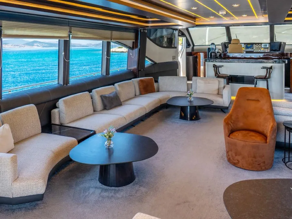 Salon of Den Den, a Gulet Luxury Motor Yacht yacht at Bodrum, Turkey