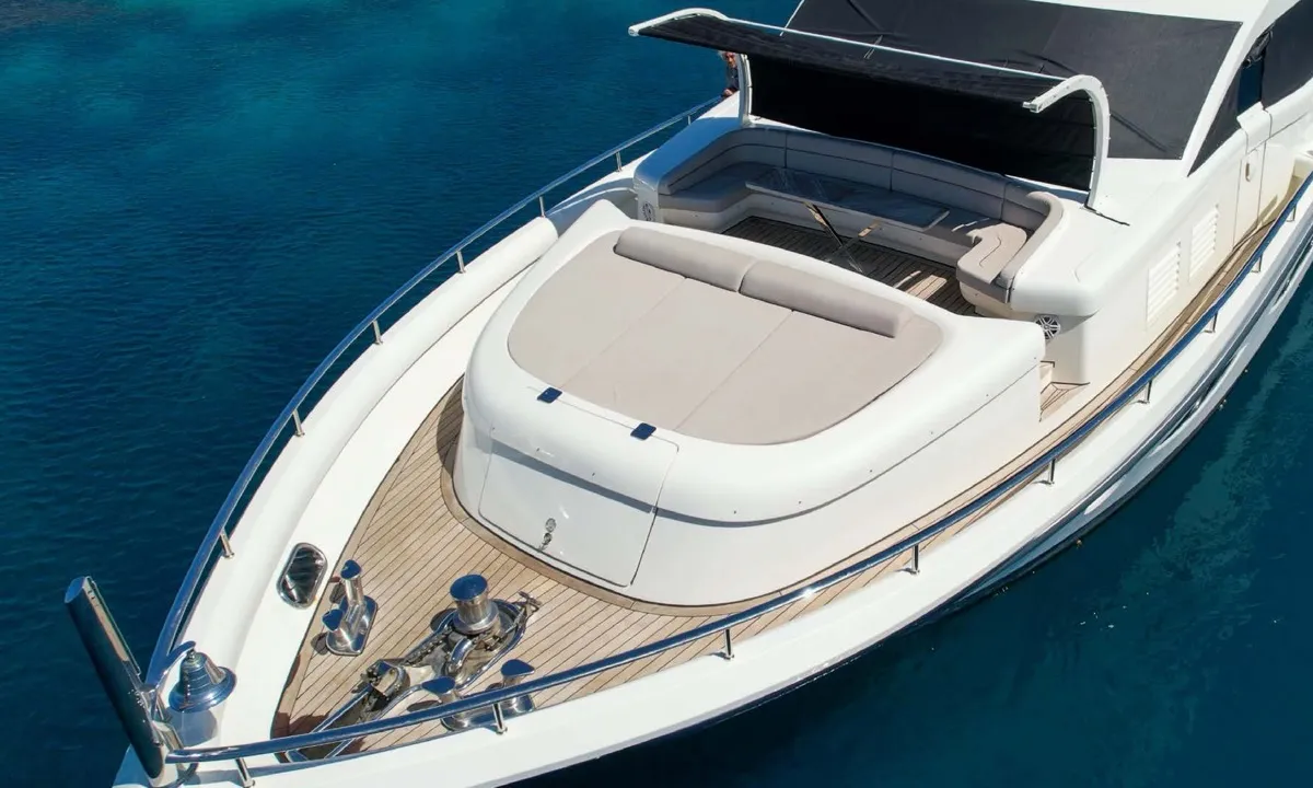 Deck of Den Den, a Gulet Luxury Motor Yacht yacht at Bodrum, Turkey