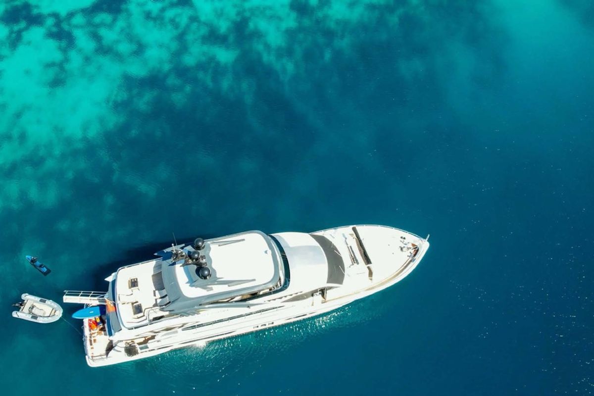 Exterior view of Den Den, a Gulet Luxury Motor Yacht yacht at Bodrum, Turkey