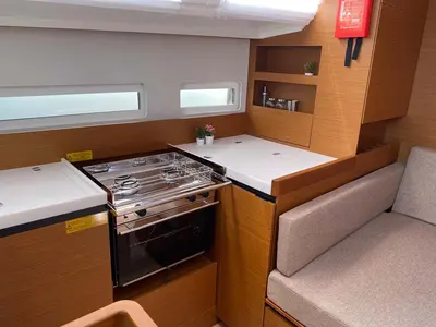 Galley of Marelli, a Jeanneau Sun Odyssey 410 sailboat at Grad Trogir, Croatia