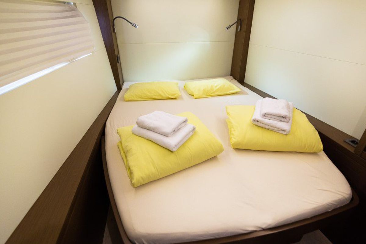 Cabin on Zuzo I, a Lagoon 50 catamaran at Grad Šibenik, Croatia