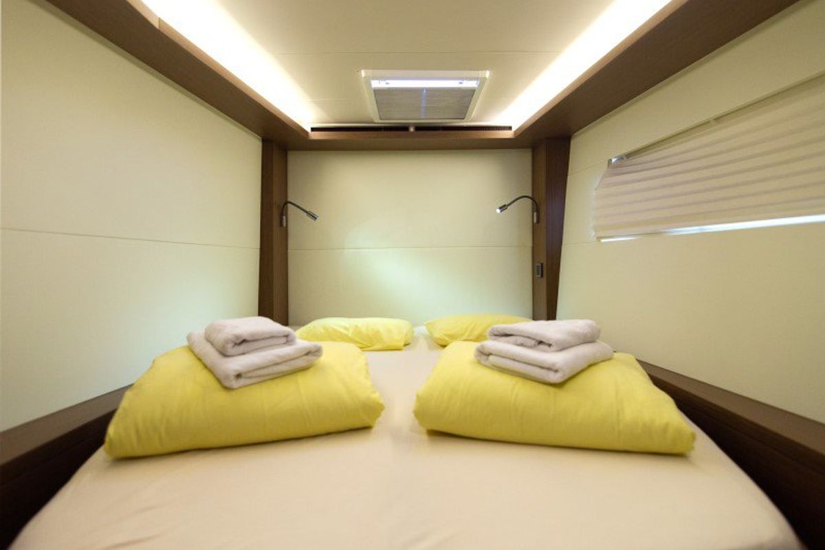 Cabin on Zuzo I, a Lagoon 50 catamaran at Grad Šibenik, Croatia