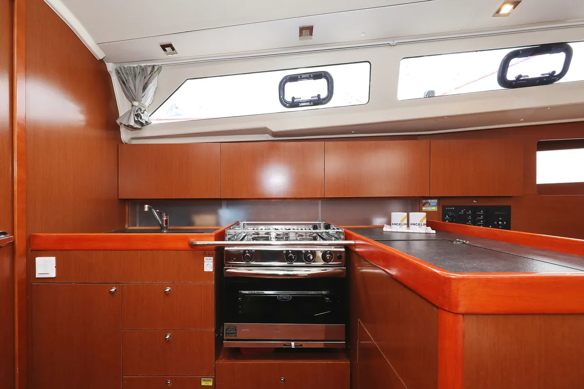 Galley of Dream Course, a Beneteau Oceanis 41.1 sailboat at Grad Vodice, Croatia