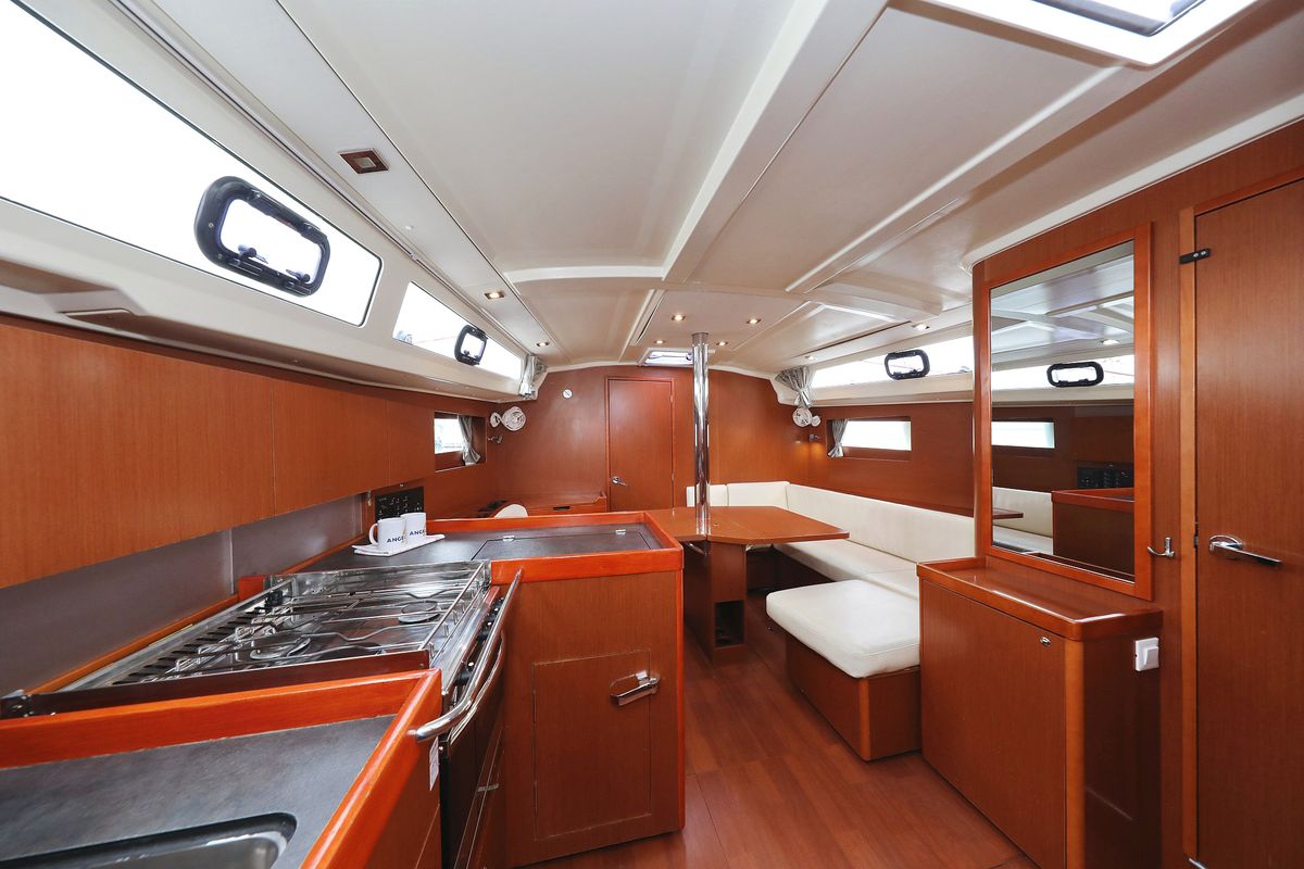 Galley of Dream Course, a Beneteau Oceanis 41.1 sailboat at Grad Vodice, Croatia