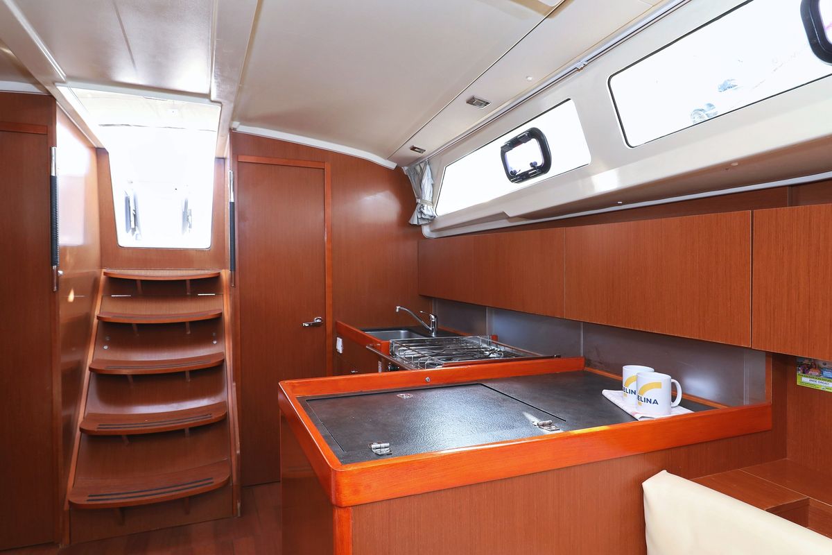 Galley of Dream Course, a Beneteau Oceanis 41.1 sailboat at Grad Vodice, Croatia