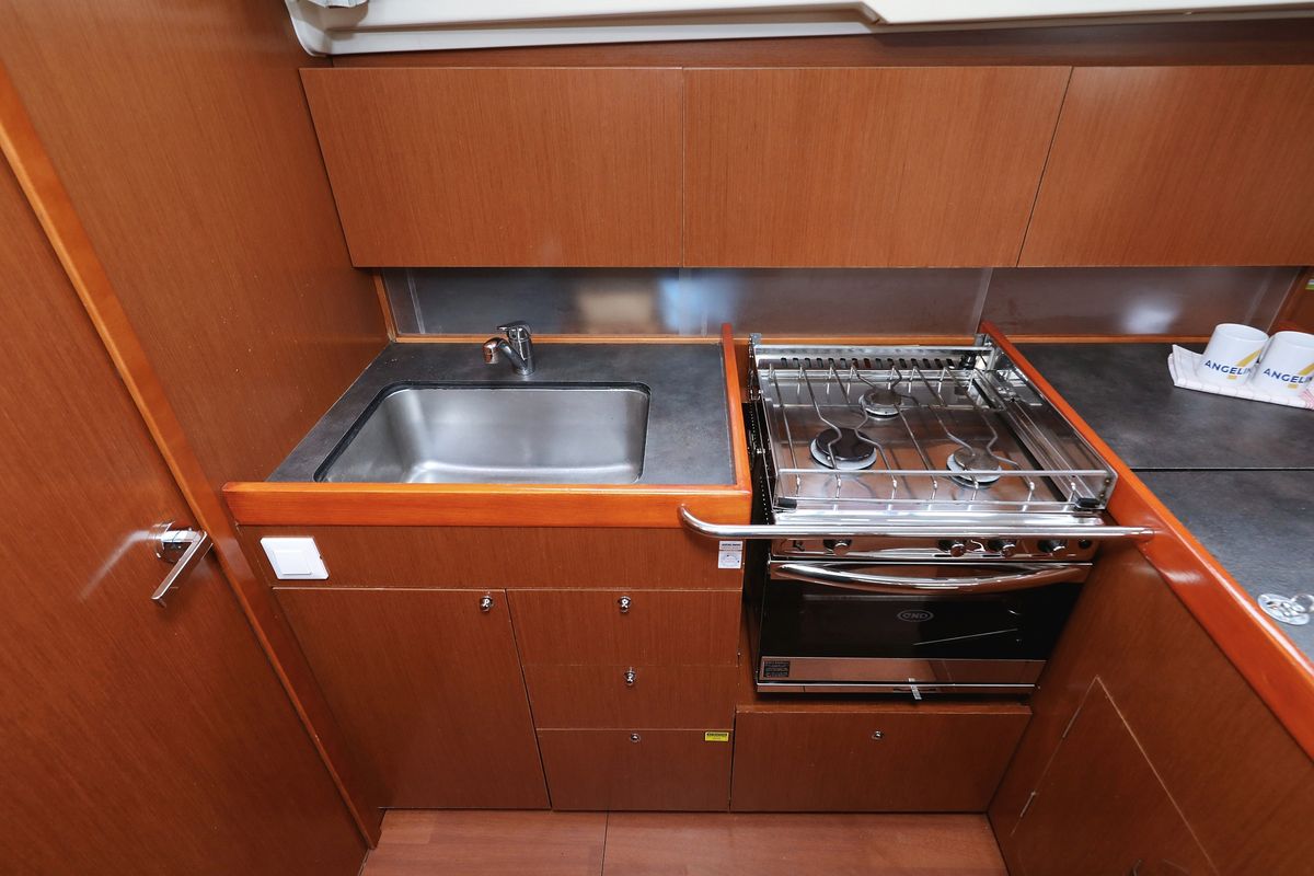 Galley of Dream Course, a Beneteau Oceanis 41.1 sailboat at Grad Vodice, Croatia