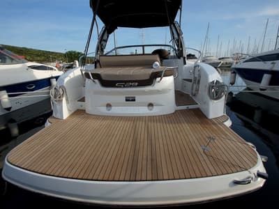 Vjeko, a Bavaria S29 motorboat at Punat, Croatia