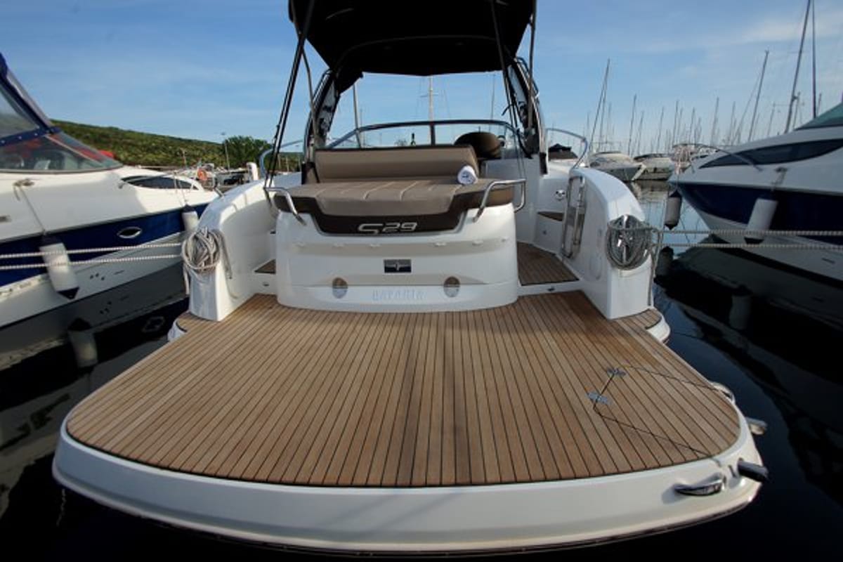 Vjeko, a Bavaria S29 motorboat at Punat, Croatia