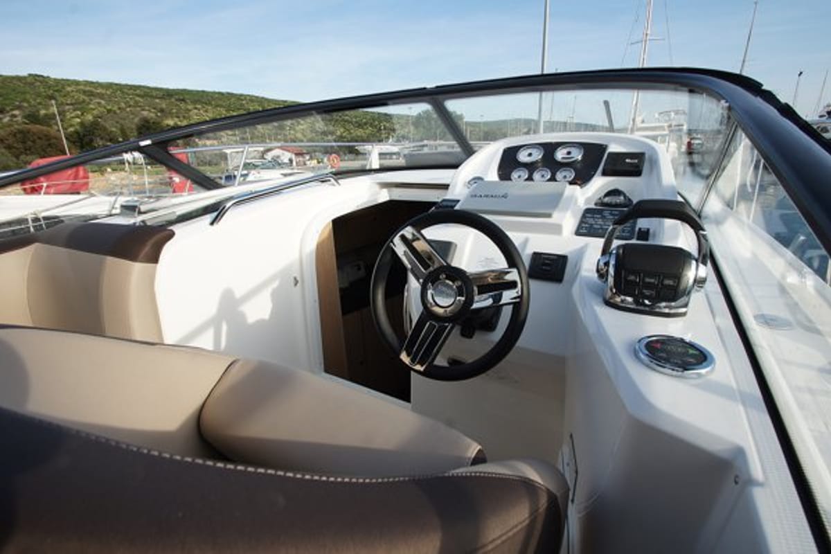 Vjeko, a Bavaria S29 motorboat at Punat, Croatia