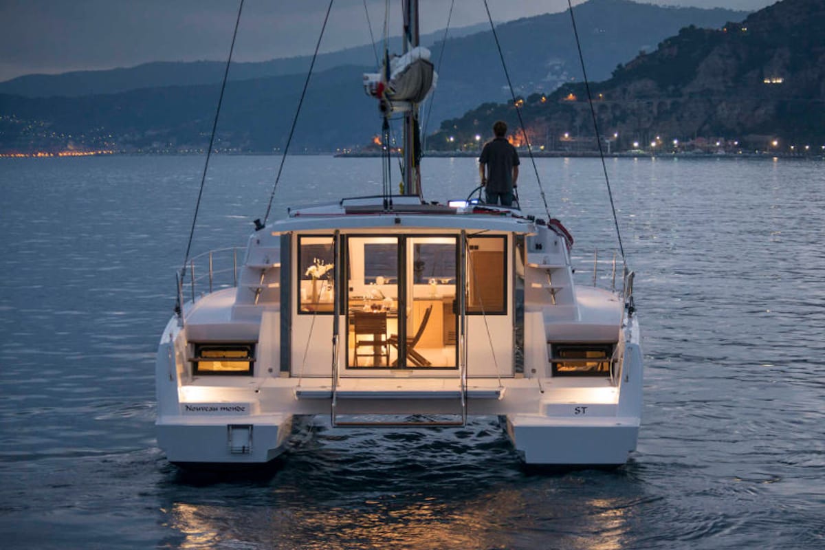 Alchimia, a Bali 4.1 catamaran at Riposto, Italy