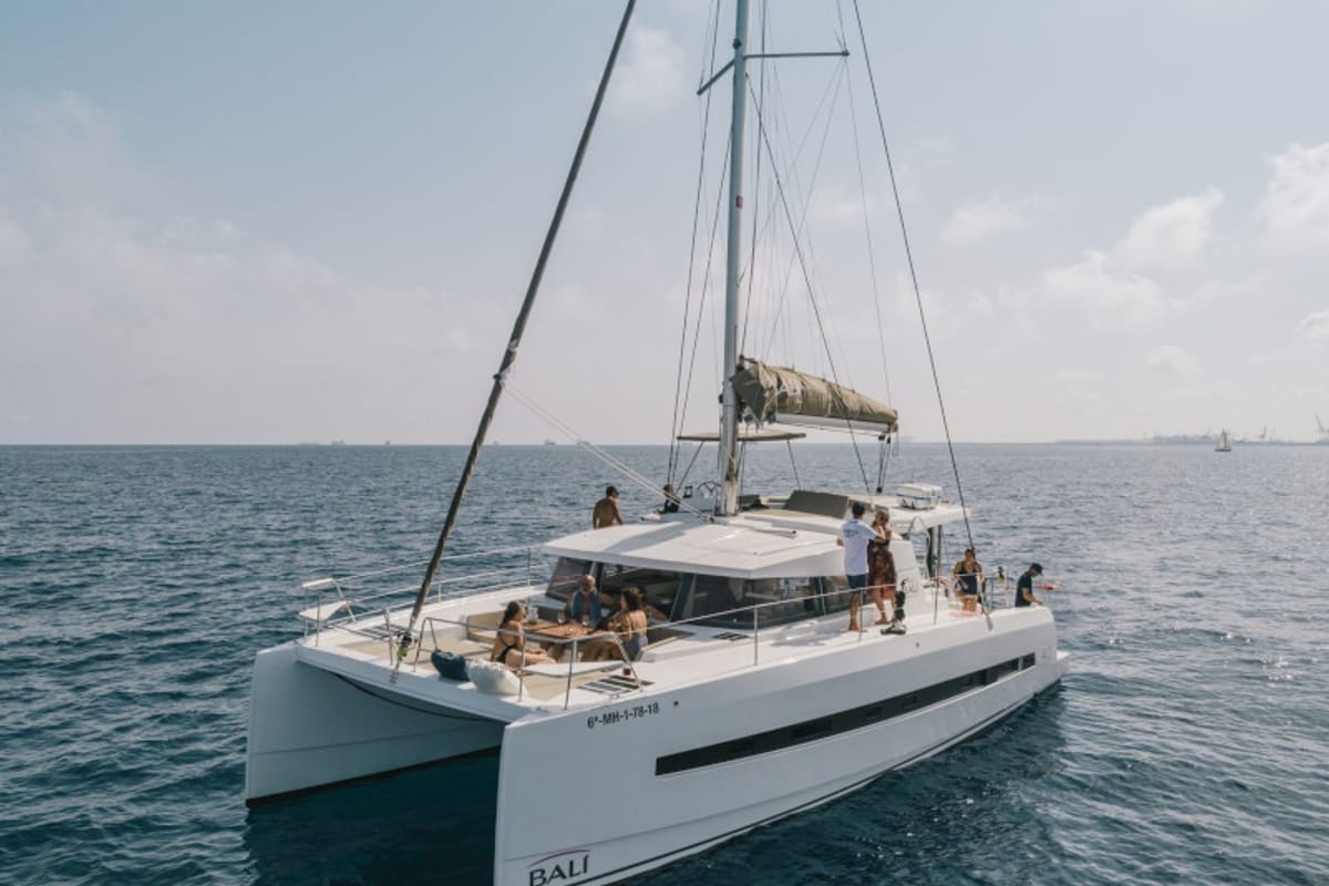Alchimia, a Bali 4.1 catamaran at Riposto, Italy