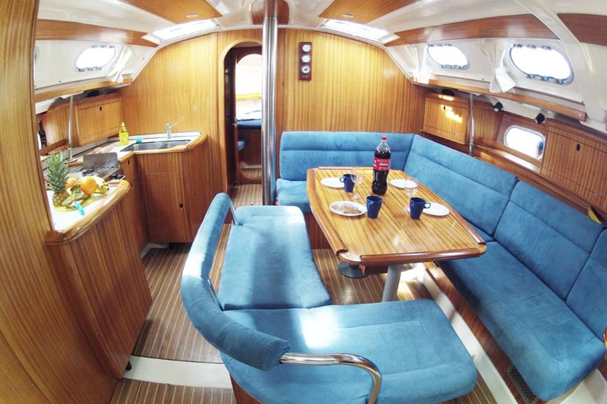Galley of Luna V, a Dufour Gib Sea 43 sailboat at Split, Croatia