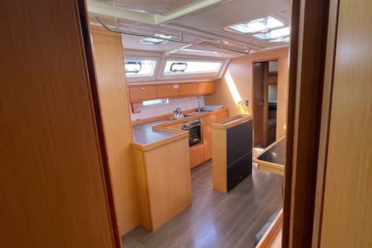 Galley of Rozerina, a Bavaria Cruiser 46 sailboat at Athens, Greece