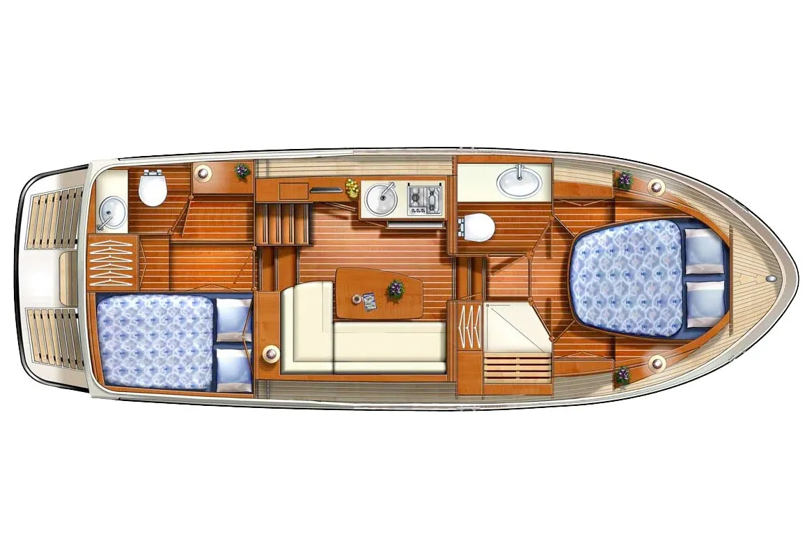 Floor plan of Lili, a Gulet x-reuse sailboat at Werder (Havel), Germany