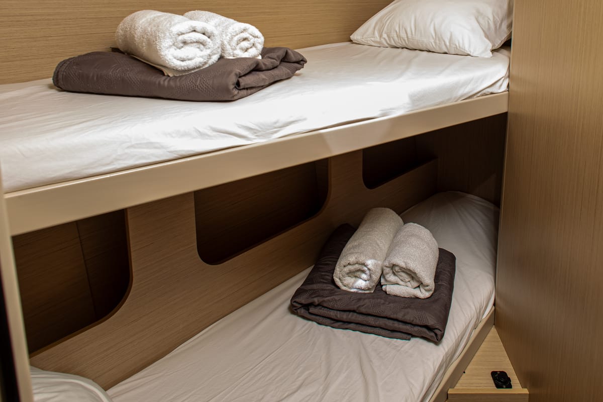 Cabin on Taylor, a Beneteau Oceanis 40.1 sailboat at Municipal Unit of Lefkada, Greece