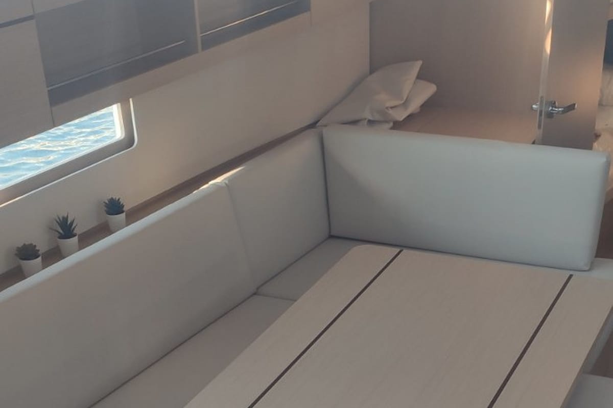 Salon of Taylor, a Beneteau Oceanis 40.1 sailboat at Municipal Unit of Lefkada, Greece