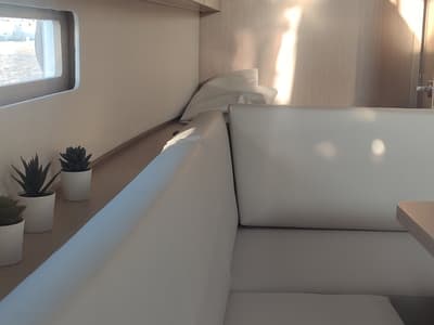 Salon of Taylor, a Beneteau Oceanis 40.1 sailboat at Municipal Unit of Lefkada, Greece