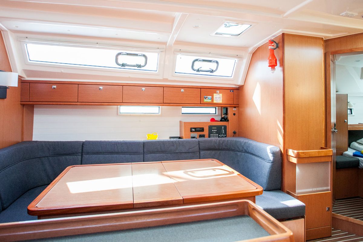 Salon of Easy Point, a Bavaria Cruiser 46 sailboat at Split, Croatia