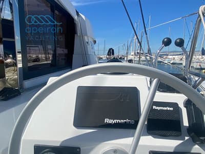 Cockpit of The Maestro Cat, a Bali Catspace catamaran at Municipal Unit of Lefkada, Greece