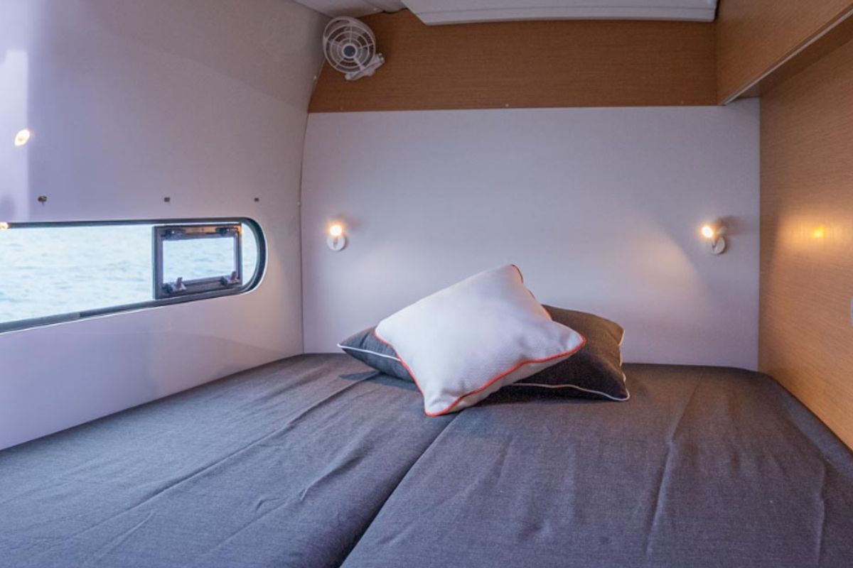 Cabin on Rosalu ex Shakti, a Excess 11 catamaran at Toulon, France