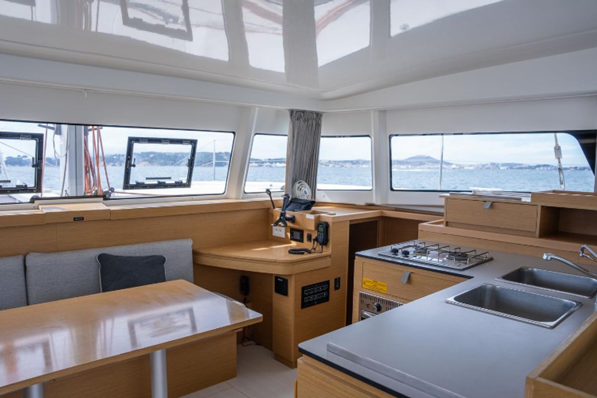 Galley of Rosalu ex Shakti, a Excess 11 catamaran at Toulon, France