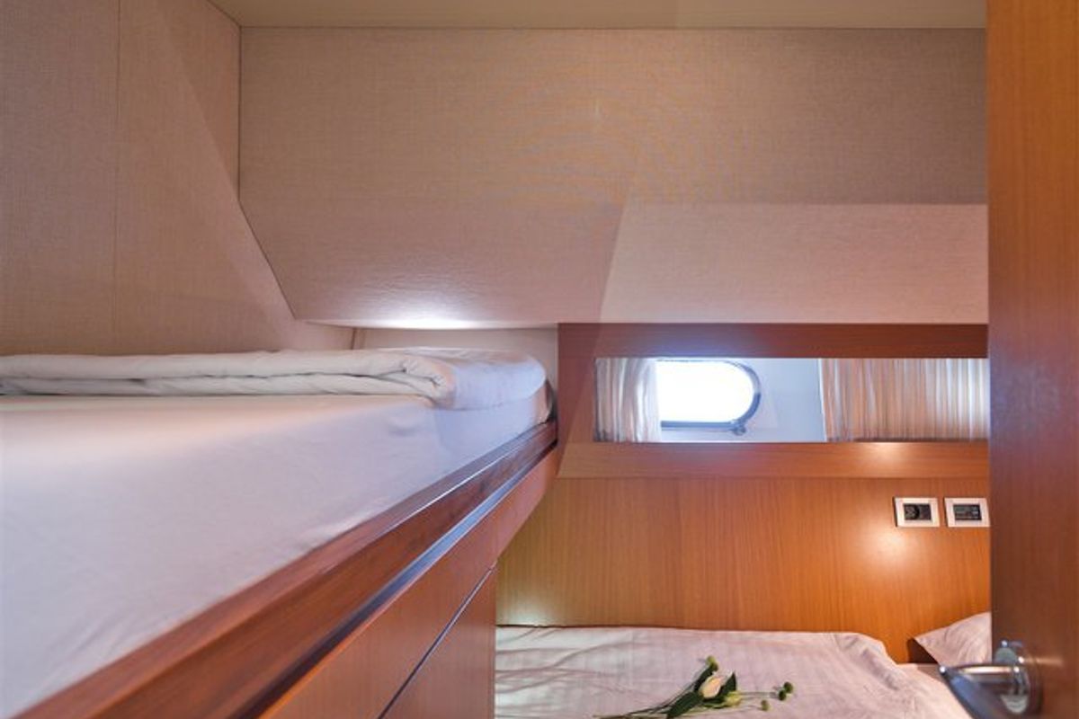 Cabin on M/Y Dominique, a Ferretti Yachts 681 yacht at Split, Croatia
