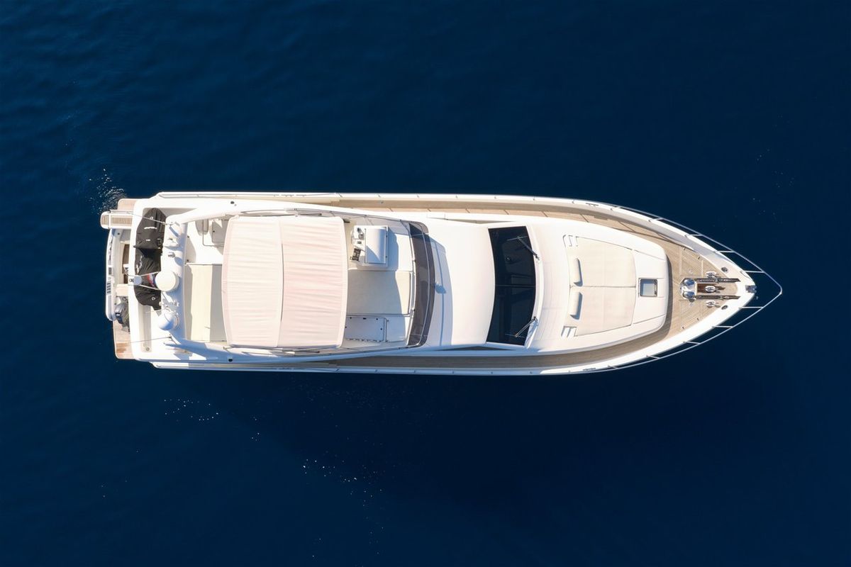 Exterior view of M/Y Dominique, a Ferretti Yachts 681 yacht at Split, Croatia