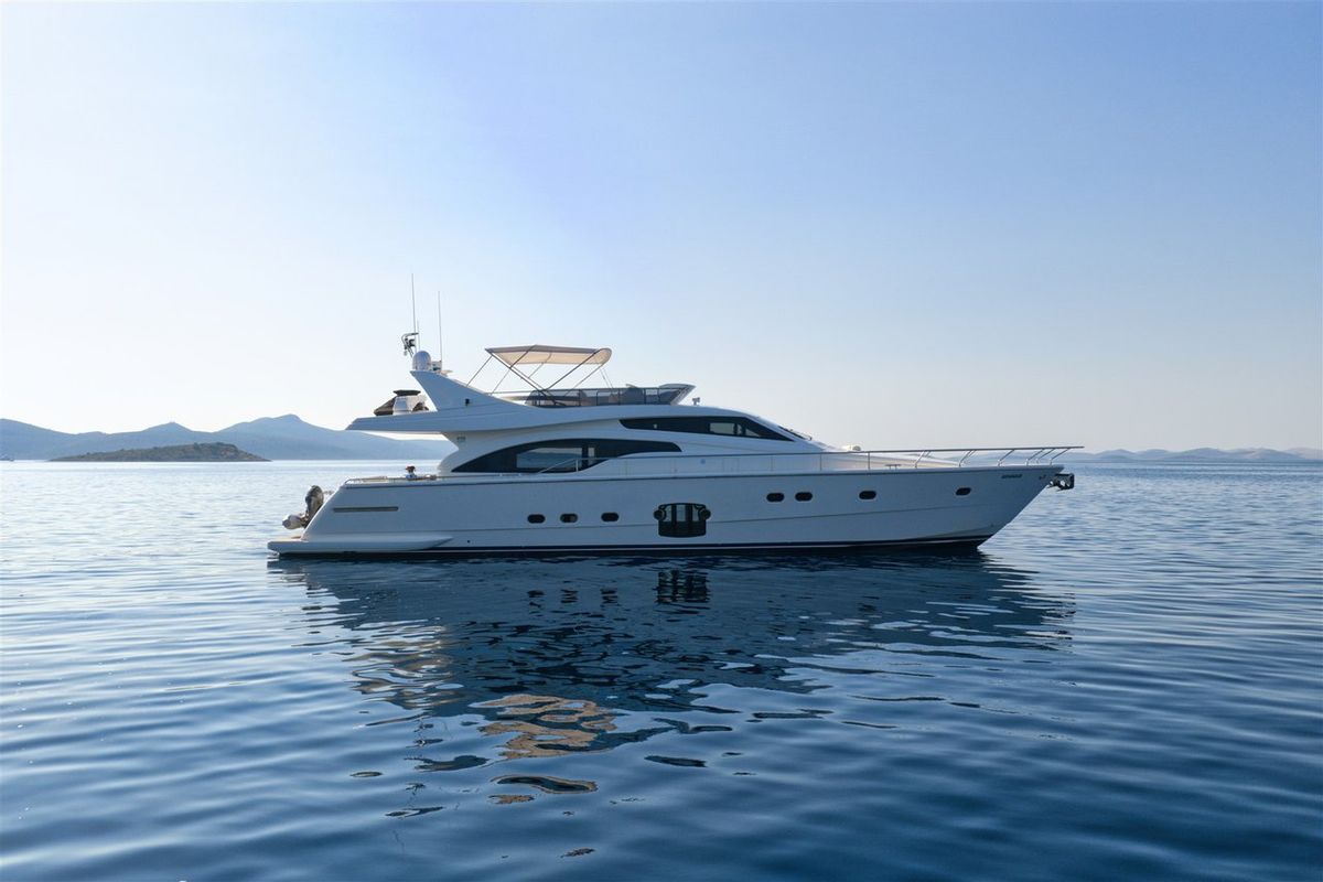 Exterior view of M/Y Dominique, a Ferretti Yachts 681 yacht at Split, Croatia