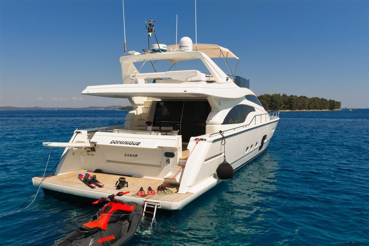 Exterior view of M/Y Dominique, a Ferretti Yachts 681 yacht at Split, Croatia