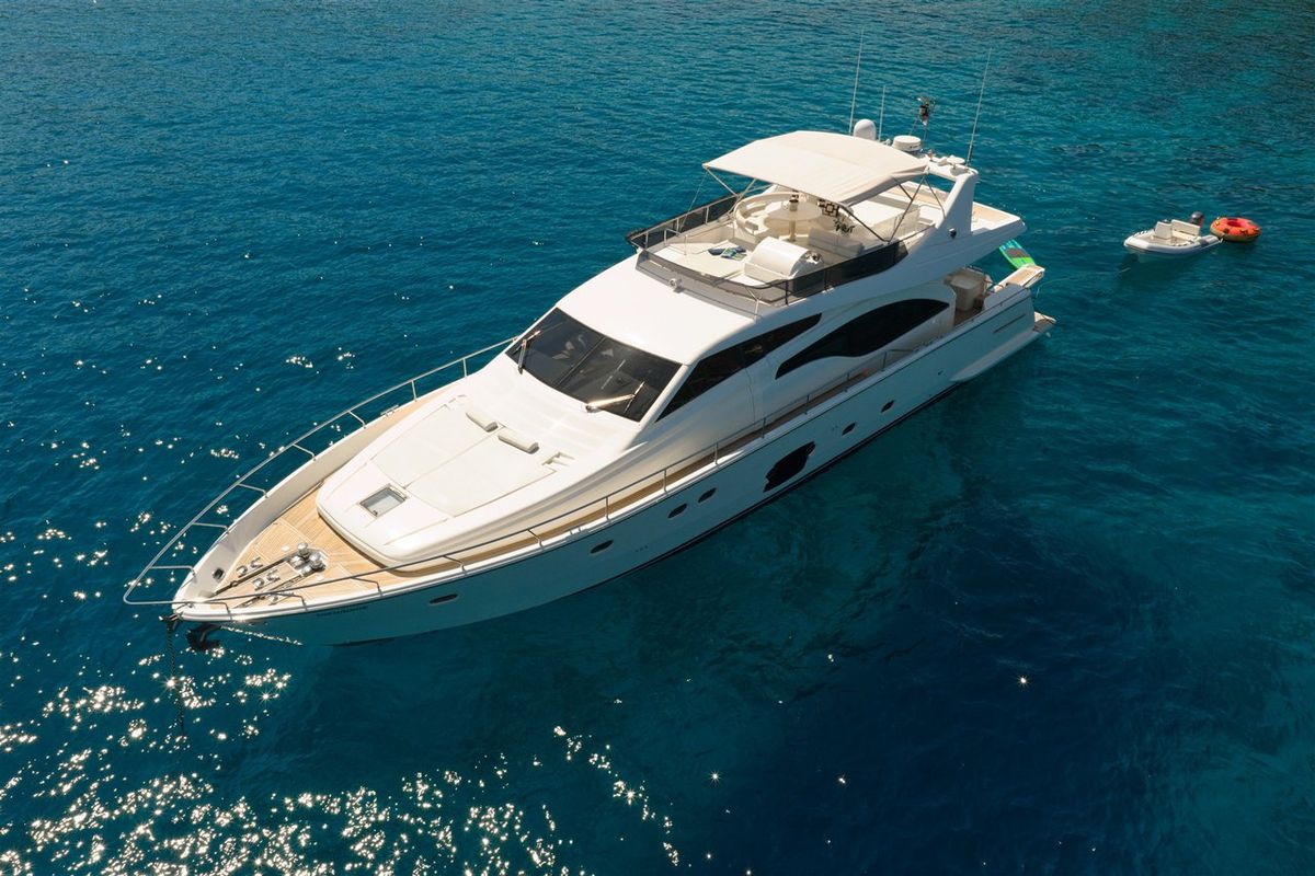 Exterior view of M/Y Dominique, a Ferretti Yachts 681 yacht at Split, Croatia