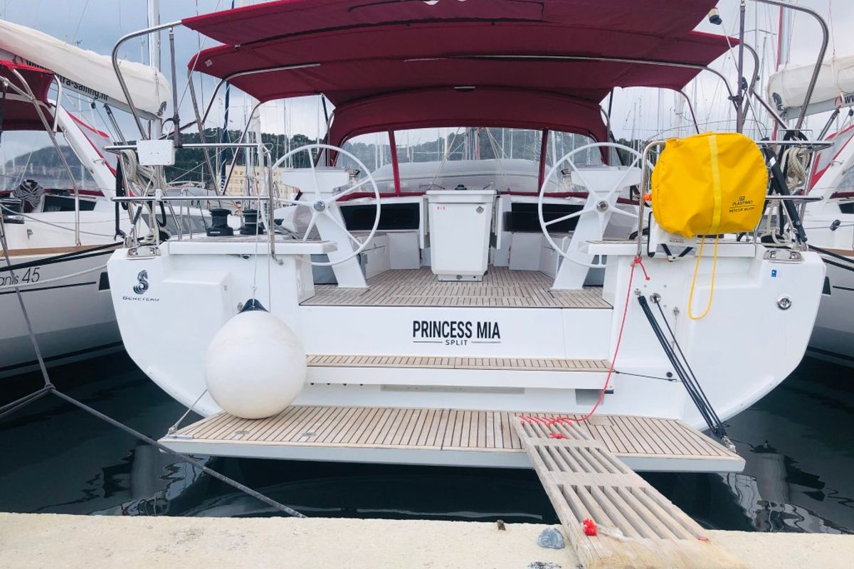 Exterior view of PRINCESS MIA, a Beneteau Oceanis 46.1 sailboat at Split, Croatia