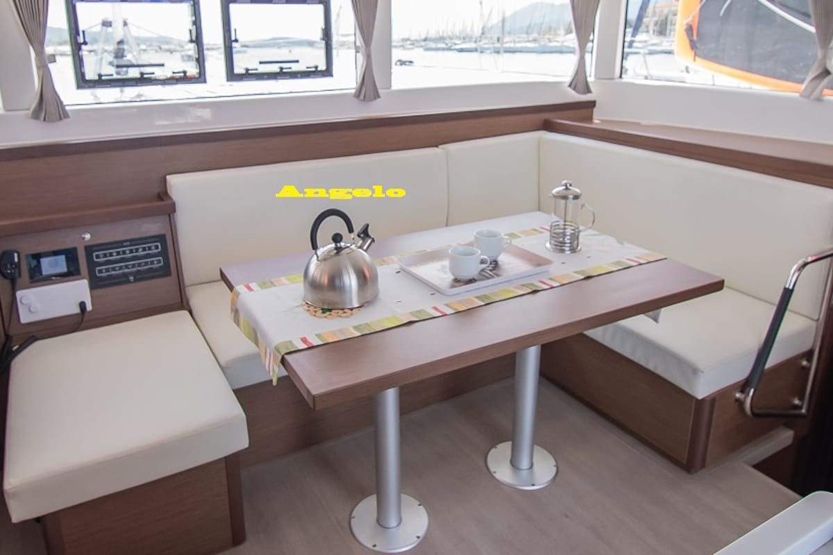 Salon of ANGELO, a Lagoon 40 catamaran at Municipal Unit of Lefkada, Greece