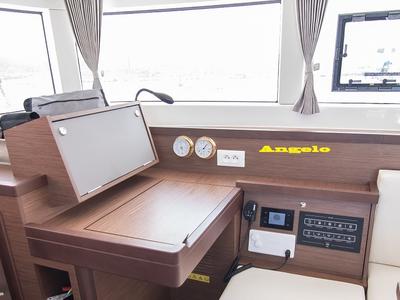 Cockpit of ANGELO, a Lagoon 40 catamaran at Municipal Unit of Lefkada, Greece