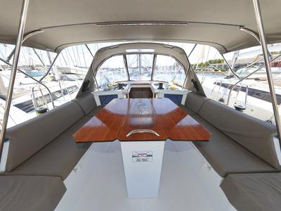 Deck of Funk, a Dufour 44 sailboat at Grad Vodice, Croatia