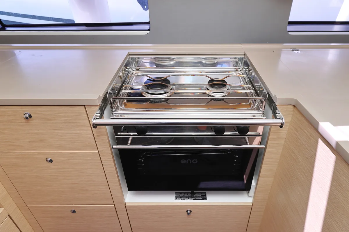 Galley of Funk, a Dufour 44 sailboat at Grad Vodice, Croatia
