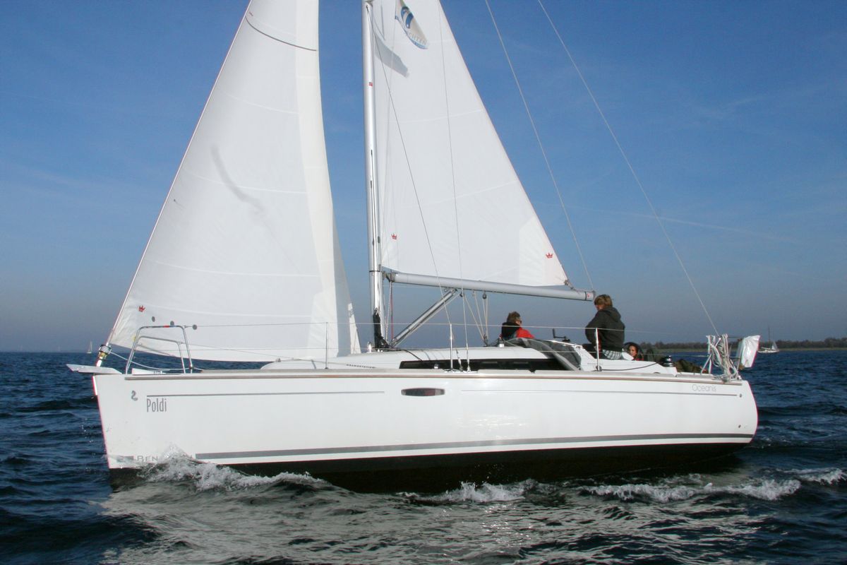 Exterior view of Poldi, a Beneteau Oceanis 31 sailboat at Heiligenhafen, Germany