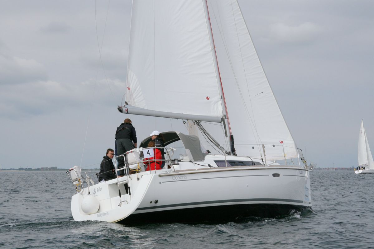 Exterior view of Poldi, a Beneteau Oceanis 31 sailboat at Heiligenhafen, Germany