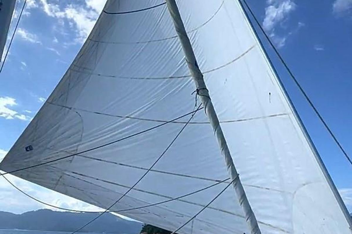 La Joya, a Lagoon 620 catamaran at Angra dos Reis, Brazil